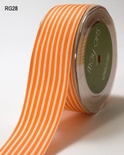 Лента  ORANGE/IVORY STRIPES, цвет оранжевый/бежевый, RG-5-28, ширина 3,8см, длина 90 см