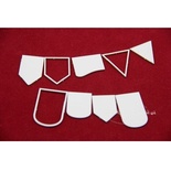 Чипборд Scrapiniec - Флажки микс без дырочек, 38 штук