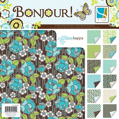 Набор скрапбумаги GCD Studios - Bonjour Collection, 24 двусторонних листа, размер 30х30 см
