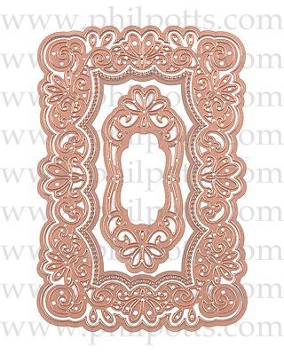 Ножи от Spellbinders - Heirloom Rectangle, 4 шт.