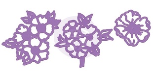 Набор ножей от Prima - Purple Metal Die - Open Flowers