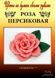 Набор тутовой бумаги для создания цветов - роза персиковая