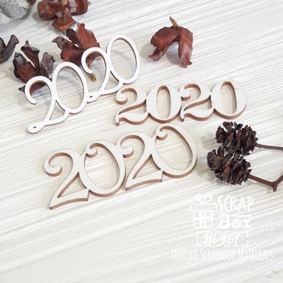 Чипборд ScrapBox - Набор 2020 год малый Hi-461