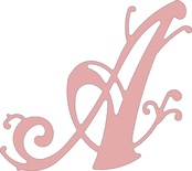 Лезвие Lace Flourish Letter A от Cheery Lynn Designs