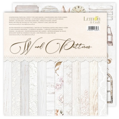 Набір паперу для скрапбукінгу Lemoncraft - Wood Patterns, 30.5х30.5 см