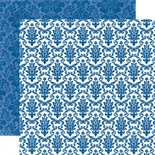 Лист скрапбумаги от Echo Park - Sapphire Damask, 30х30 см