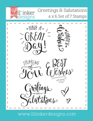 Штампы от Lil' Inker Designs - Greetings & Salutations Stamps 