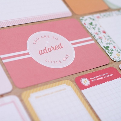 Набор карточек Project Life by Becky Higgins - Core Kit - Baby Girl, 616 штук