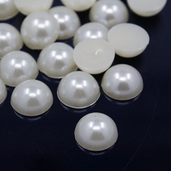 Полужемчужинки White, 12x6мм, цвет белый, 10 шт.