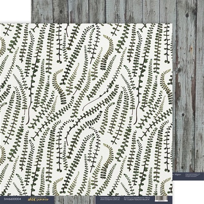 Аркуш двостороннього паперу 30x30 від Scrapmir з колекції Herbarium Wild summer