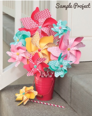 Трубочки и держатели для вертушек от We R Memory Keepers -  Aqua Pinwheel Attachments