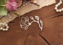 Чипборд от WOODchic - "Ветвь Магнолии 2", 7.5х5 см