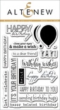Набор штампов от Altenew - Birthday Greetings - Поздравления с днем Рождения, 17 шт