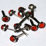 Набор брадсов Eyelet Outlet - Jewel Brads Red, цвет красный, 5 мм, 10 штук