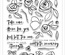 Набор штампов от Altenew - Bamboo Rose Stamp Set - Бамбуковая роза