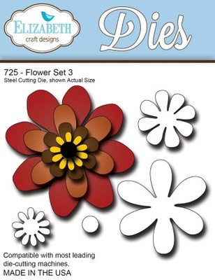 Нож  от   Elizabeth  Craft  Designs  -  NEW  FLOWER  SET,  5  элементов.