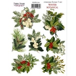 Набор наклеек (стикеров) 7шт Winter botanical diary 234, ТМ Фабрика Декора