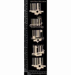 Чипборд от Dusty Attic - Bar Codes, 5 шт.