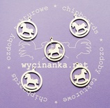 Чипборд от  Wycinanka  - Медальоны  с лошадкой,  3,5x4 см, 5 шт.