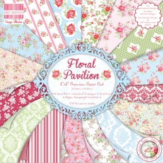 Набор бумаги от First Edition - Floral Pavilion, 20x20 см, 48 листов