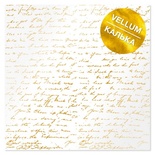 Лист кальки (веллум) с фольгированием Golden Text 30,5х30,5 см, ТМ Фабрика Декора