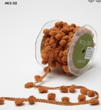 Лента Pom Pom String, ширина 1,2 см, 90 см, цвет античное золото