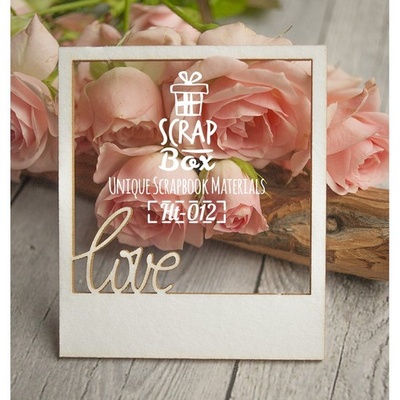 Чипборд ScrapBox - Слайд с надписью Love