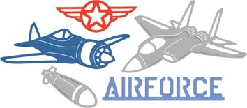 Нож для вырубки Cherry Lynn Designs - Air Force, 5 шт.