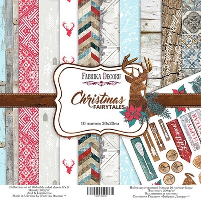 Набор скрапбумаги - Christmas fairytales, 20x20 см, Фабрика Декора