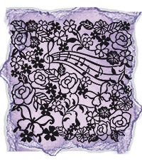 Трафарет (маска)  от Viva-decor 29х29см "Цветы и ноты"