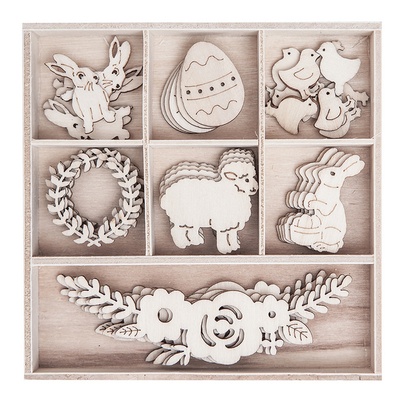 Дерев'яні елементи dpCraft - Easter 2, 35 шт