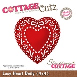 Лезвие CottageCutz - Lacy Heart Doily, 10х10 см