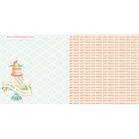 Лист двусторонней скрапбумаги Webster's Pages - Postcards from Paris -Let Them Eat Cake? 30х30 см