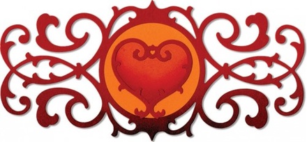 Лезвия Sizzix - Thinlits Die Set - Decorative Border & Heart, 2 шт.