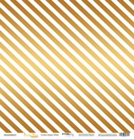 Лист односторонней бумаги с золотым тиснением от Scrapmir - "Golden Stripes White" из коллекции Every Day, 30x30 см