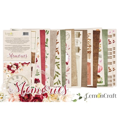 Набір паперу для скрапбукінгу Lemoncraft - Memories, 15.2х30.5 см, елементи для вирізання