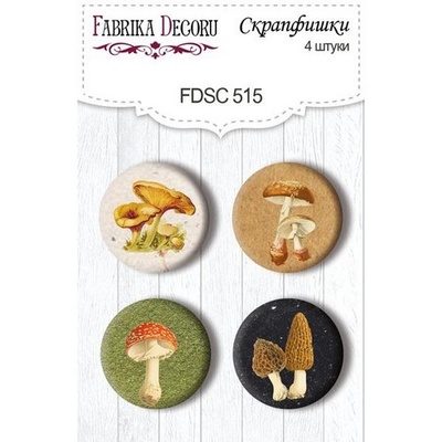 Скрапфишки набор 4шт Autumn botanical diary 515, ТМ Фабрика Декора.