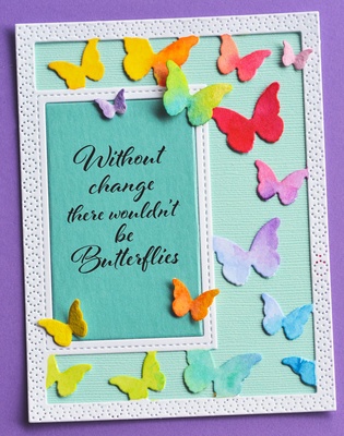 Штампы от Poppystamps - Butterfly Greetings clear stamp set