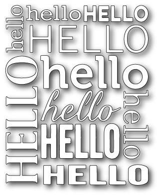 Нож для вырубки от Poppystamps - Hello Background