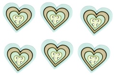 Набор декоративных пуговиц Dress It Up - Large Geo Heart Boy