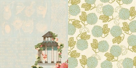 Лист скрапбумаги Webster's Pages - Serenity - Country Estate Collection - размер 30х30 см, двусторонний
