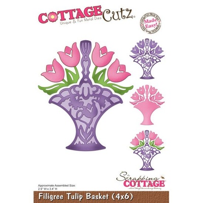 Лезвие CottageCutz - Filigree Tulip Basket, 10х15 см