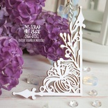 Чипборд ScrapBox - 1 уголок с лилией Hw-075