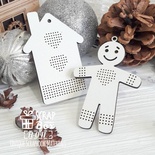 Деревянная фишка ScrapBox - Фишки для вышивки пряничный домик Fl-041