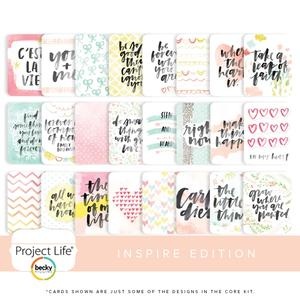 Набор карточек Project Life by Becky Higgins - Core Kit - Inspire, 616 штук