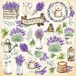 Набір картинок для вирізання Lavender Provence 20х20 см, ТМ Фабрика Декору