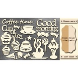 Чипборд Фабрика Декору - Coffee time, цвет молочный, крафт