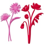 Лезвие Spellbinders - Asters and Poppies - Астры и маки