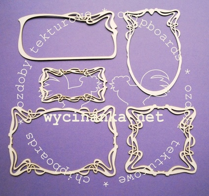 Чипборд от Wycinanka - Рамки, наибольш. 14,3 x 9 см