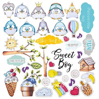 Лист с картинками для вырезания My tiny sparrow boy, ТМ Фабрика Декору